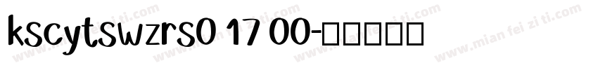 kscytswzrs0 17 00字体转换